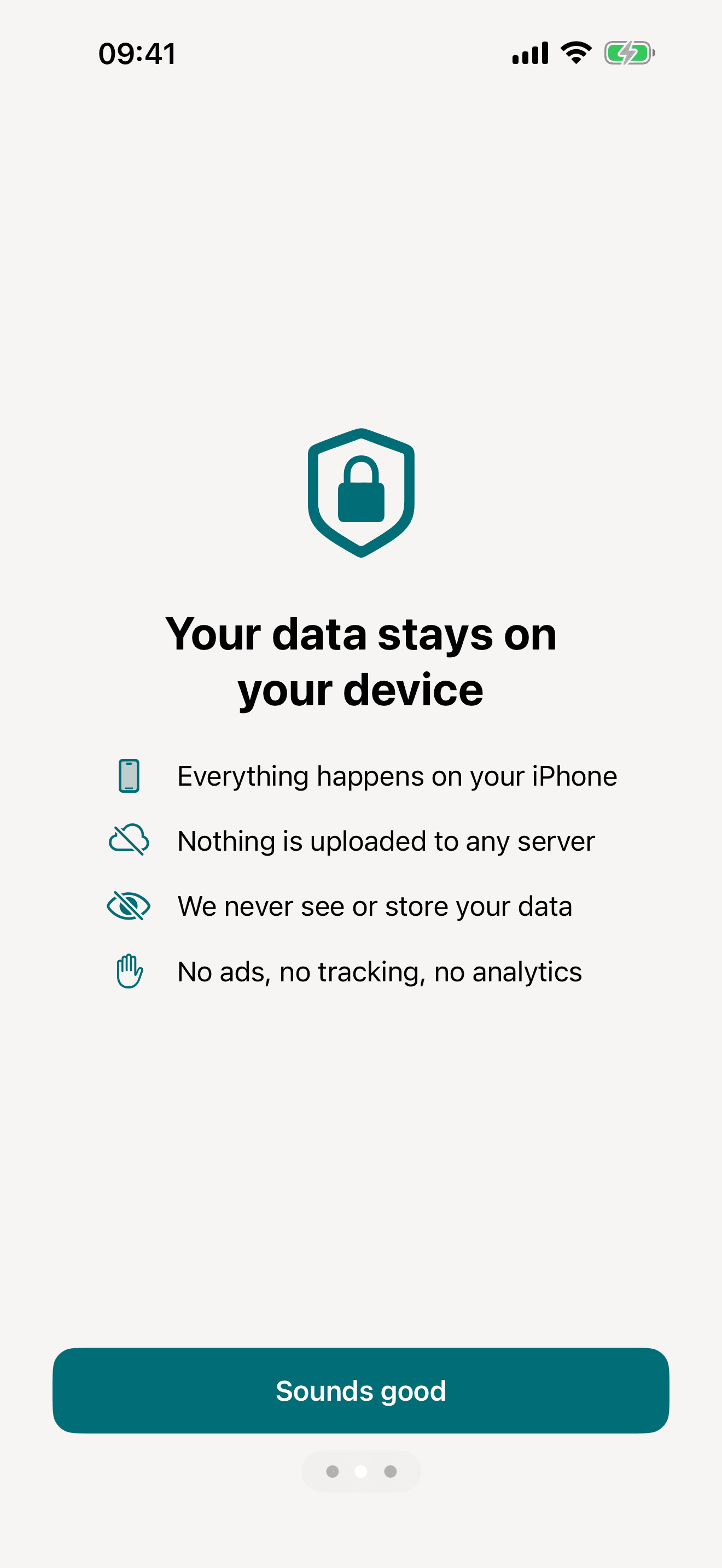 vitalina app — Your data stays yours