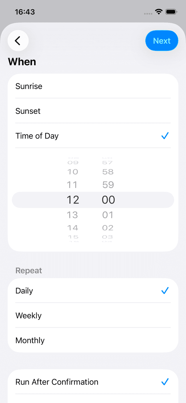 Step 4: Set the schedule