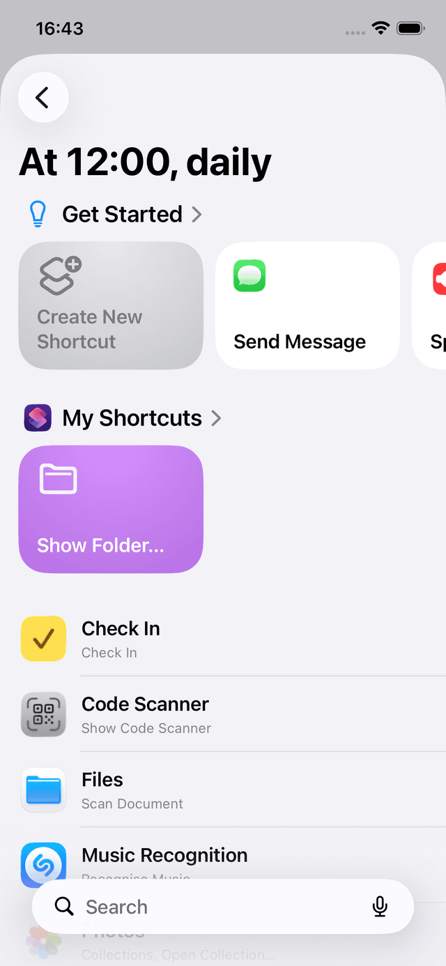 Step 5: Create a new shortcut