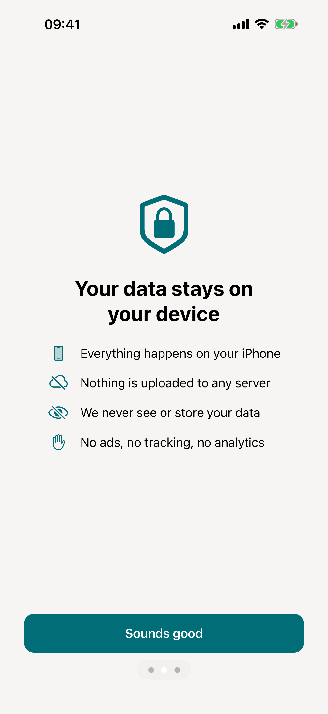 vitalina app — Your data stays yours